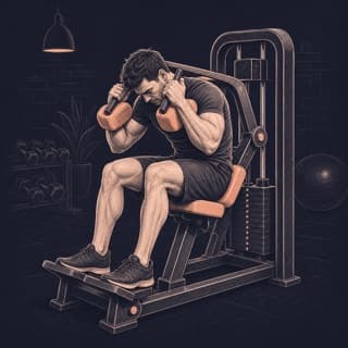 Ab Crunch Machine exercise demonstration