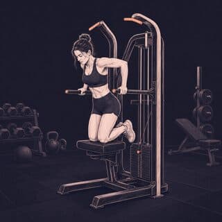 Assisted Dip Machine exercise demonstration
