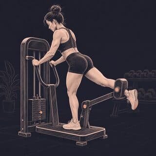Glute Kickback Machine exercise demonstration
