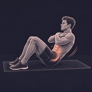 Sit-up exercise demonstration