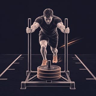 Sled Push exercise demonstration