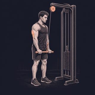 Tricep Pushdown exercise demonstration