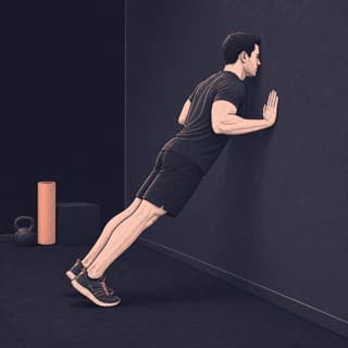 Wall Push-up exercise demonstration